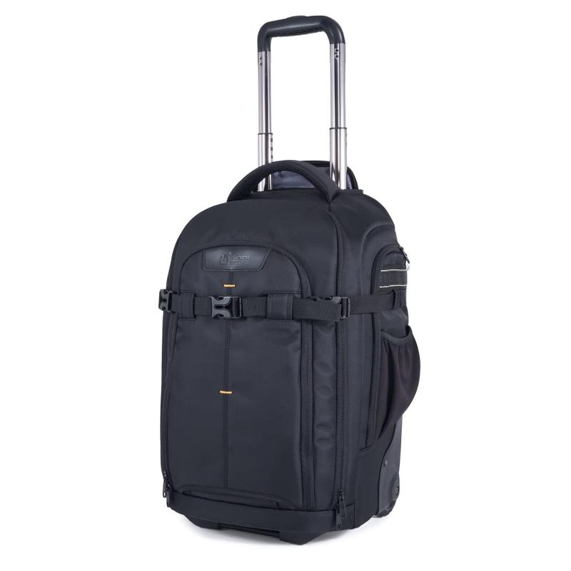 [KANI] 写真機御徒面子 TC-020 黒いこと ローリングバックパック 静電容量23L 外寸：34×26×52糎 キャスター付 伸縮式手持ち部分付 肩先胴締め長さ自然調整能力のある ナイロン製 800688