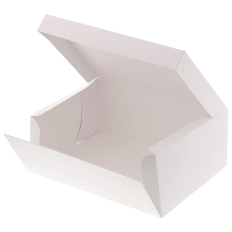 【ケース販売】HEIKO 箱 サイドオープンケーキ箱 5号 白 ケーキ10個用 004260004 1ケース(10枚入×10袋 合計100枚)