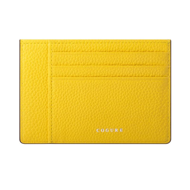 COGURE コグレ 薄型ウォレット ミニ財布 本革 シュリンクカーフレザー 大容量 カードケースタイプ スリム 男女兼用 ギフトボックス付き COPCC110