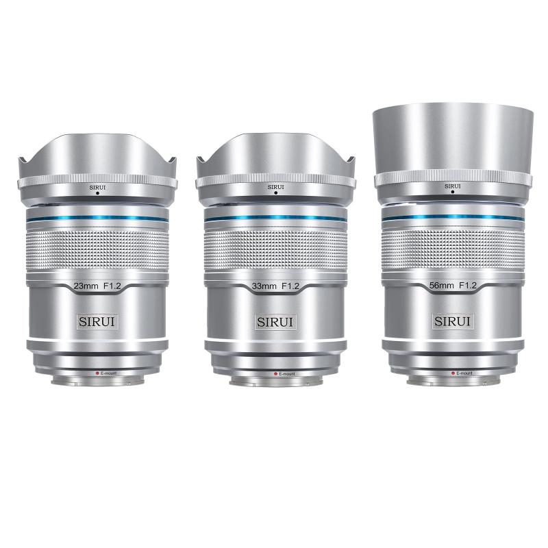 SIRUI Sniperオートフォーカスレンズセット、23mm、33mm、56mm、F1.2広角APS-CカメラレンズA5 A6 A7 FX A9 ZV-Eシリーズ｜ヒロショップ