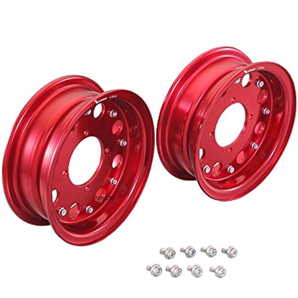 【メーカー在庫あり】 キタコ アルミホイールセット ホンダ スタンダード 8インチ 赤 509-1017520 HD店