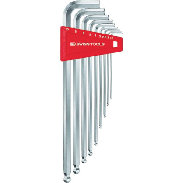 【メーカー在庫あり】 212LH10 ボール付ロング六角棒レンチセット(1.5、2、2.5、3、4、5、6、8、10) 212LH-10 HD店