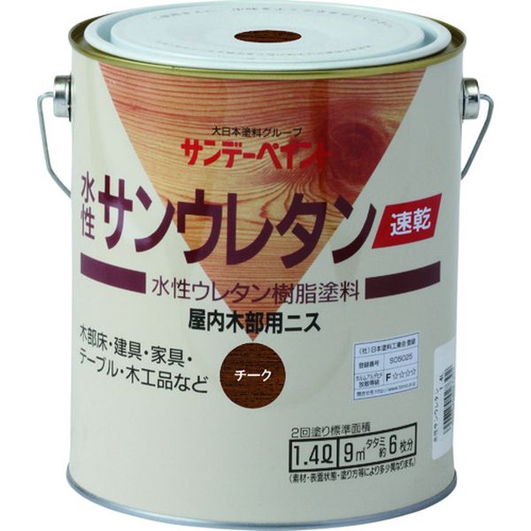 【メーカー在庫あり】 サンデーペイント(株) サンデーペイント 速乾水性サンウレタン とうめいつやあり 1400M 21Q13 HD店