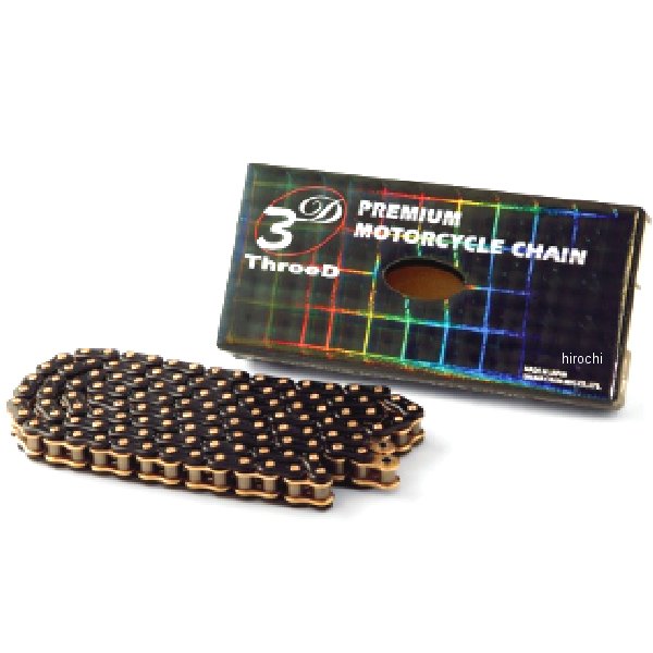 EKチェーン 江沼チェーン ThreeD 525SPR 96L ブラック/ゴールド 4571291796409 HD店