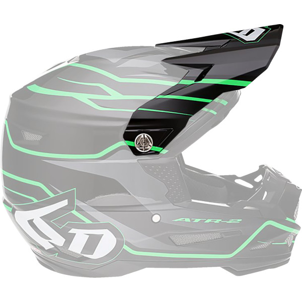 【USA在庫あり】 6D HELMETS バイザー ATR2 PHASE ブラック/グリーン 0132-1705 HD店