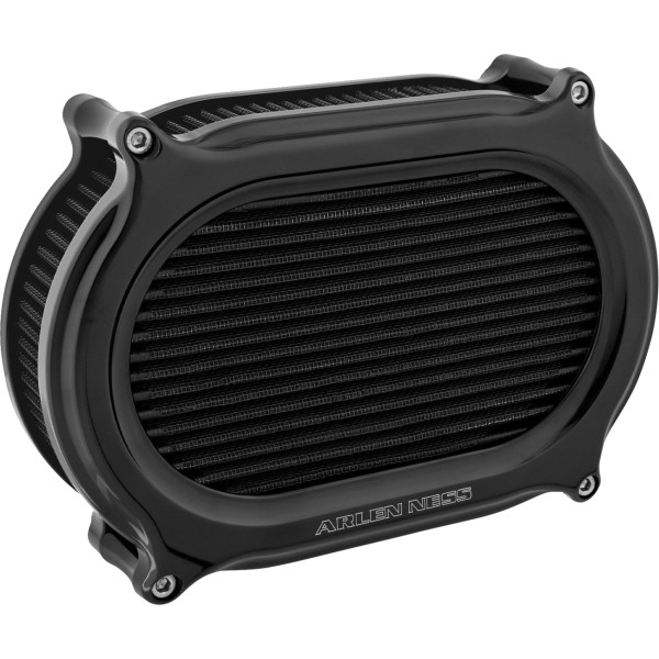 【USA在庫あり】 アレンネス Arlen Ness エアクリーナー STAGE II OVAL オールブラック 1010-3363 HD店