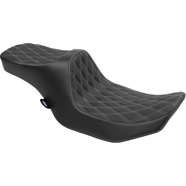 【USA在庫あり】 DRAG SPECIALTIES SEATS edator III 2up Dbl Diamond Silvr ビニール 23年以降 ツーリング 0801-1932 HD店