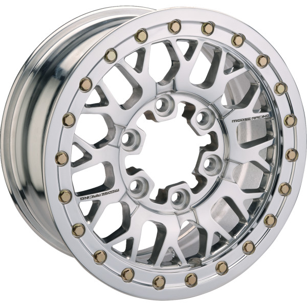 【USA在庫あり】 MOOSE OFFROAD 346X ビードロック ホイール 15X7 5LUG 5+2 シルバー 0230-1564 HD店