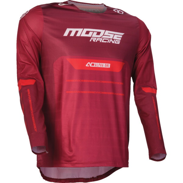 【USA在庫あり】 MOOSE OFFROAD Alpha One ジャージ バーガンディ/ホワイト XS 2910-8310 HD店