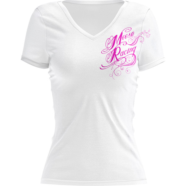 【USA在庫あり】 MOOSE OFFROAD Tシャツ WMN FLOURISH SCRIPT ホワイト Lサイズ 3031-4290 HD店