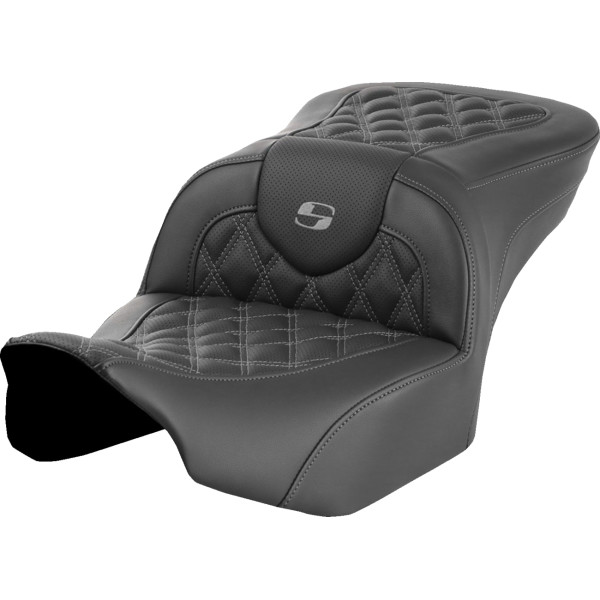 【USA在庫あり】 サドルメン Saddlemen シート ROADSOFA LS GREY ステッチ 0801-1714 HD店