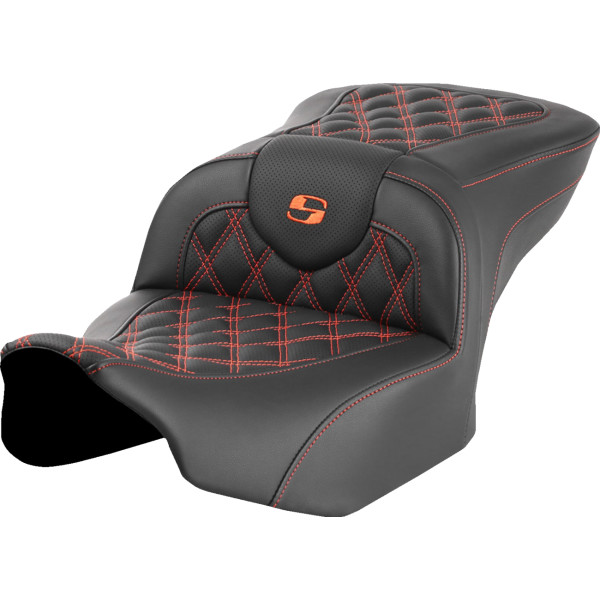 【USA在庫あり】 サドルメン Saddlemen シート ROADSOFA LS オレンジ ステッチ 0801-1715 HD店