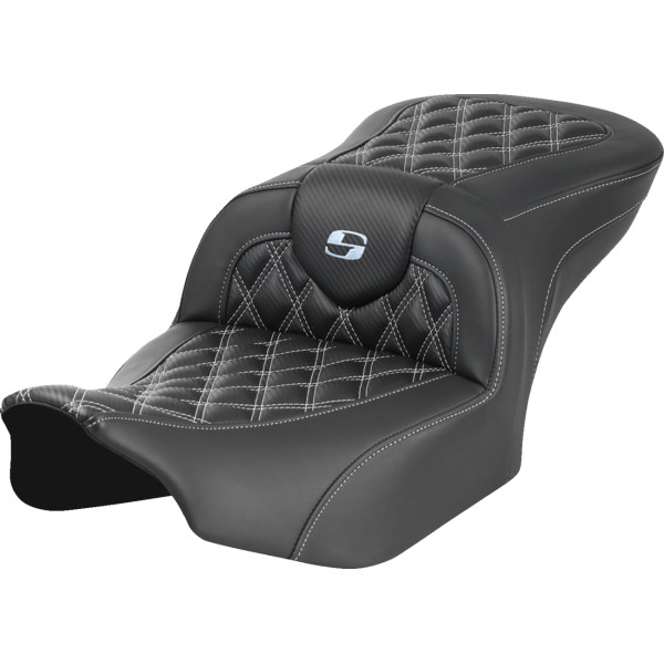 【USA在庫あり】 サドルメン Saddlemen シート ROADSOFA LS CF シルバー ステッチ 0801-1784 HD店
