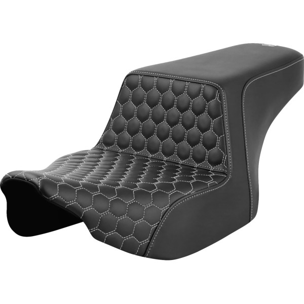 【USA在庫あり】 サドルメン Saddlemen シート STEP UP HC フロント シルバー ステッチ 0801-1829 HD店
