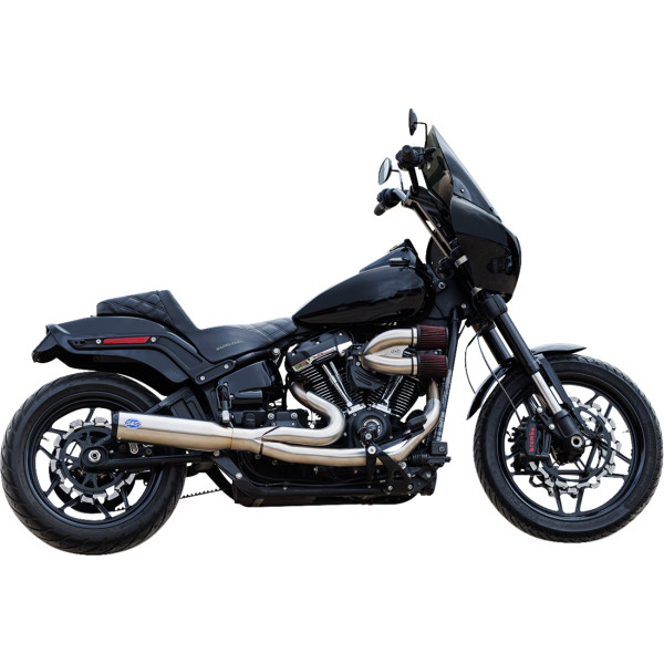 【USA在庫あり】 S&Sサイクル S&S Cycle 2-into-1 Qualifier 50-State フルエキゾーストマフラー シルバー 1800-2682 HD店
