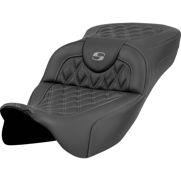 【USA在庫あり】 サドルメン Saddlemen シート ROADSOFA LS EXT RCH GREY ステッチ 0801-1989 HD店