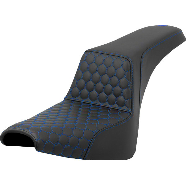 【USA在庫あり】 サドルメン Saddlemen シート STEP UP HC ブルー ステッチ 0802-1578 HD店
