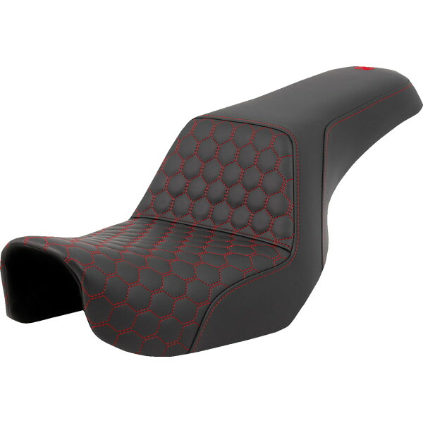 【USA在庫あり】 サドルメン Saddlemen シート STEP UP HC レッド ステッチ 0803-0717 HD店