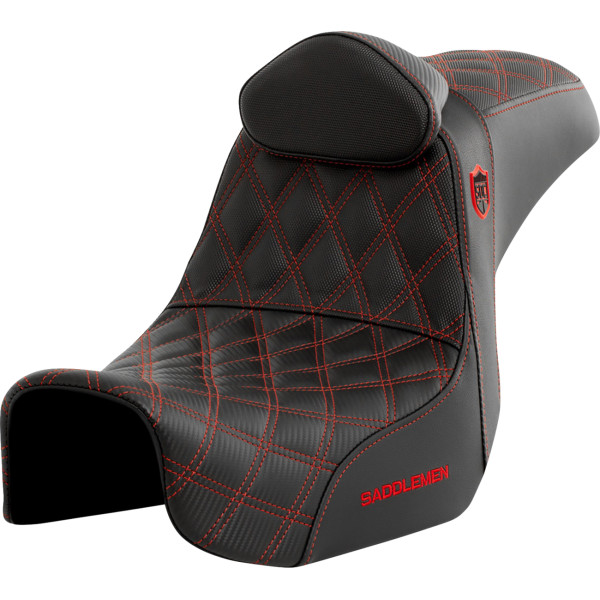 【USA在庫あり】 サドルメン Saddlemen シート SDC PERF GRIPPER W/BR レッド ステッチ 0803-0737 HD店