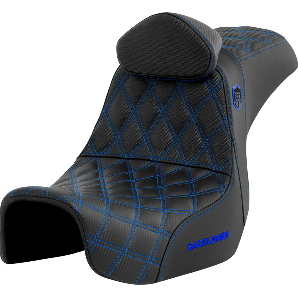【USA在庫あり】 サドルメン Saddlemen シート SDC PERF GRIPPER W/BR ブルー ステッチ 0803-0740 HD店