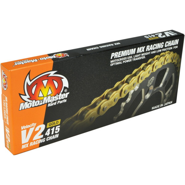 【USA在庫あり】 モトマスター Moto-Master MX CHAIN V2-415G, 130 LINKS, GOLD 1220-0446 HD店