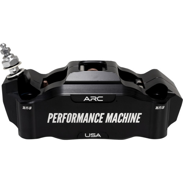 【USA在庫あり】 パフォーマンスマシン Caliper Front Left Black 125 X 4 Race Series Radial Mount 1701-0811 HD店