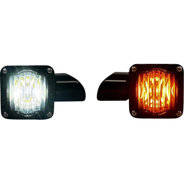 【USA在庫あり】 カスタム ダイナミクス Custom Dynamics LIGHT SHARK DEMON FRONT TURN SIGNALS LED BLACK/SMK LENS 2020-2333 HD店
