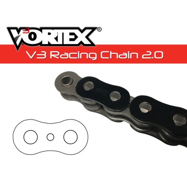 【USA在庫あり】 Vortex Racing V3 2.0 Chain 530SX3-120- Black vtx530SX3-120 HD店