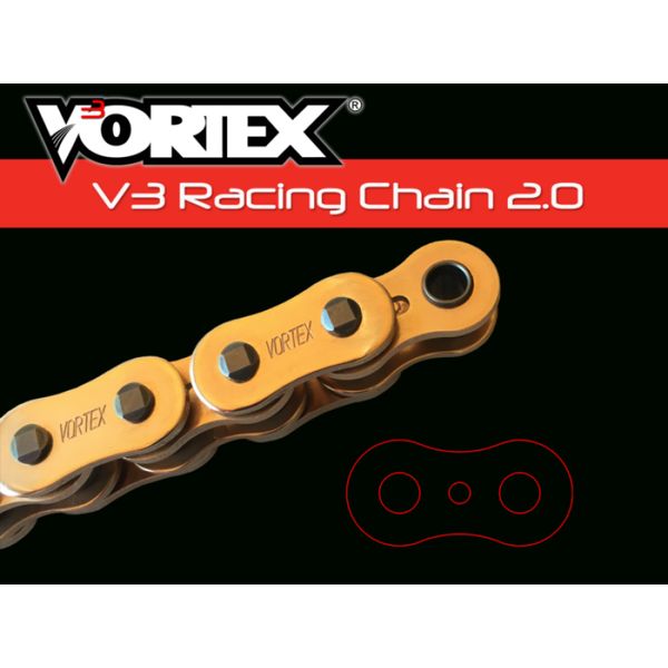 【USA在庫あり】 Vortex Racing V3 2.0 Chain 525SX3-114- Gold vtxG525SX3-114 HD店 30,046円