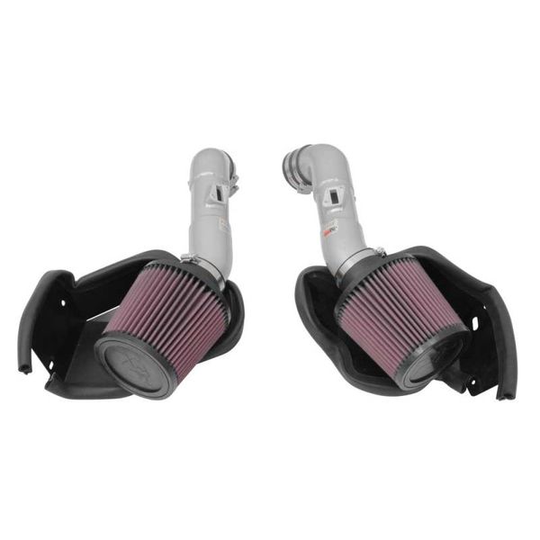【USA在庫あり】 K&N 14-15 Infiniti Q50 3.7L V6 Dual Silver Typhoon Short Ram Intakes knn69-7083TS HD店