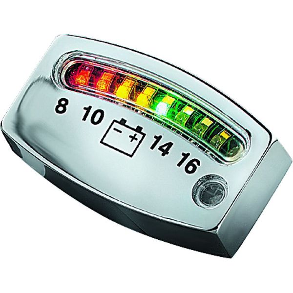 【USA在庫あり】 Kuryakyn LED Battery Gauge Universal Chrome kur4219 HD店
