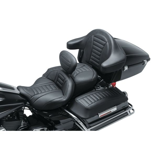 【USA在庫あり】 Mustang 08-21 Harley Electra Glide Std, Rd Glide ,Rd King, Str Glide Driver Backrest Deluxe - Black mmp79012 HD店
