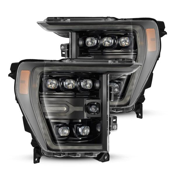 【USA在庫あり】 AlphaRex 21-22 Ford F-150 NOVA LED Proj Headlights Plank Style Alpha Blk w/Activ Light/Seq Signal arx880138 HD店
