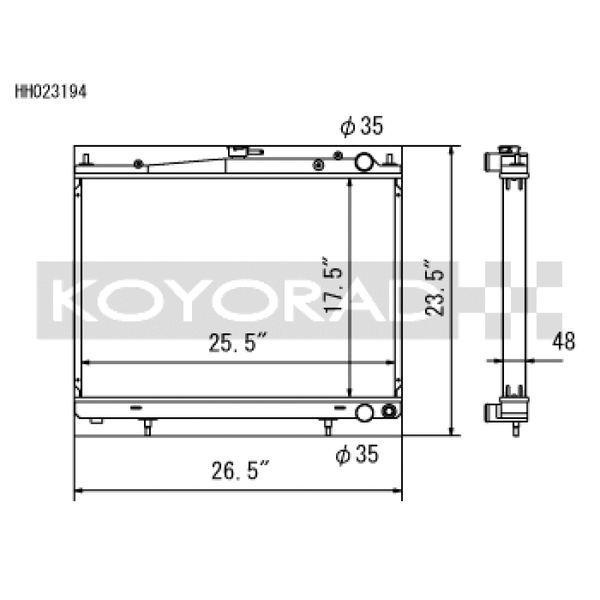 【USA在庫あり】 Koyo 00-02 Nissan Skyline GTR 2.6L Turbo Racing Radiator koyHH023194 HD店