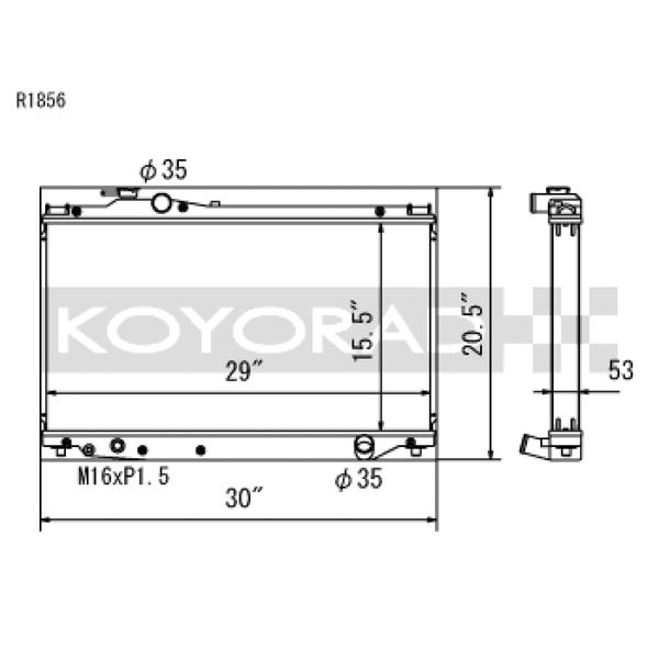 【USA在庫あり】 Koyo 93-98 Toyota Supra NA/Turbo (MT) Radiator koyR1856 HD店