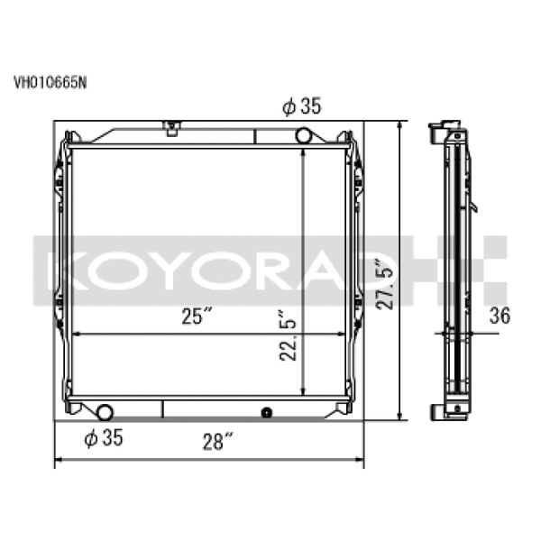 【USA在庫あり】 Koyo 96-02 Toyota 4Runner 2.7L / 3.4L w/ 5MT Radiator (Requires Cap PN SK-C13) koyVH010665N HD店