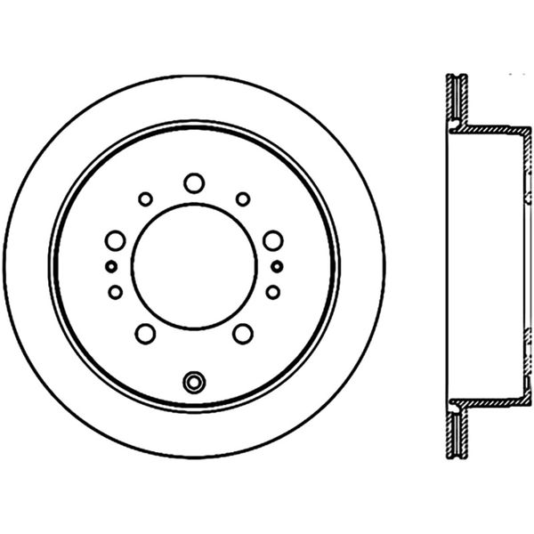 【USA在庫あり】 StopTech Sport Slot 08-13 Lexus LX450/470/570 / 07-12 Toyota Tundra Slotted Right Rear CRYO Rotor sto126.44157CSR HD店