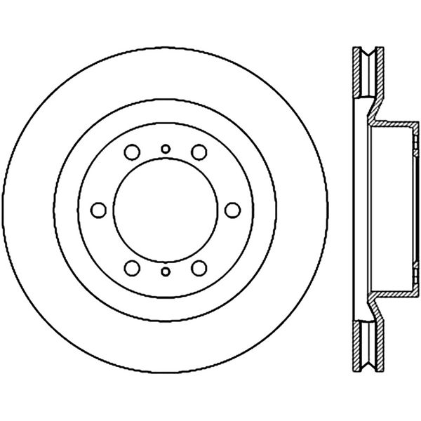 【USA在庫あり】 StopTech 10-17 Lexus GX460 / 10-17 Toyota 4Runner Cryo Slotted Front Right Sport Brake Rotor sto126.44174CSR HD店