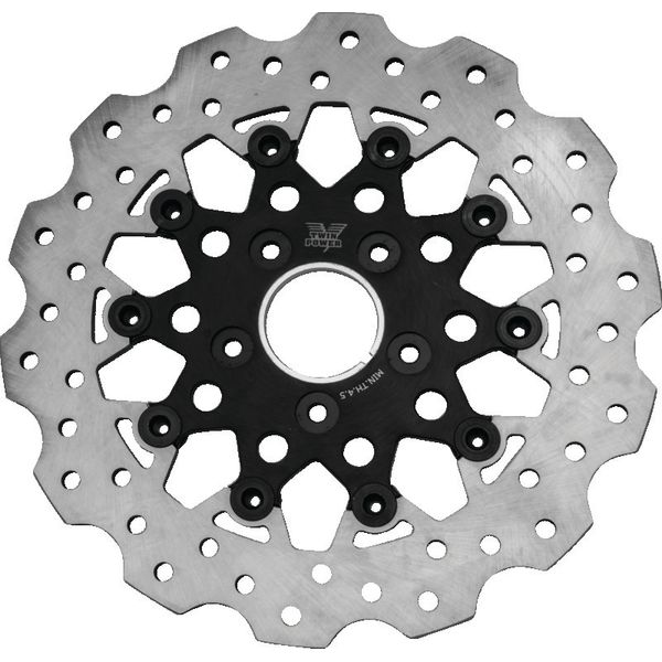 【USA在庫あり】 Twin Power 84-17 BT Exc 11.8 and Lug Mount 84-13 XL Front 11.5 Scalloped Floating Rotor Black Mesh twp666848 HD店