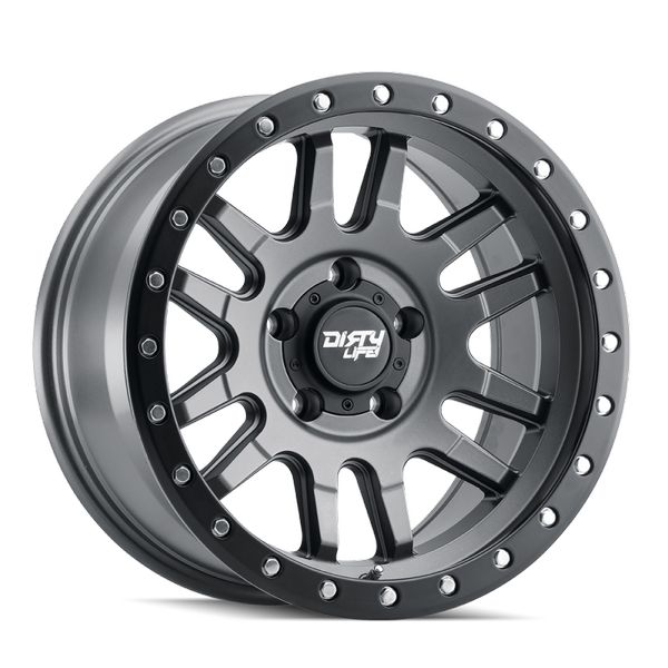 【USA在庫あり】 Dirty Life 9309 Canyon Pro 17x9/5x127 BP/-12mm Offset/71.5mm Hub Satin Graphite Wheel - Beadlock dlw9309-7973MGT12 HD店
