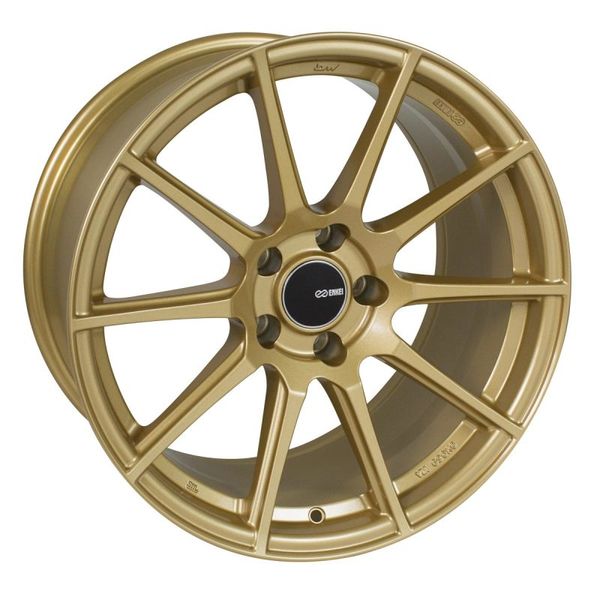 【USA在庫あり】 Enkei TS10 18x8 45mm Offset 5x100 Bolt Pattern 72.6mm Bore Dia Gold Wheel enk499-880-8045GG HD店