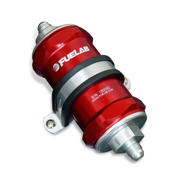 【USA在庫あり】 Fuelab 818 In-Line Fuel Filter Standard -6AN In/Out 10 Micron Fabric - Red flb81801-2 HD店 27,951円