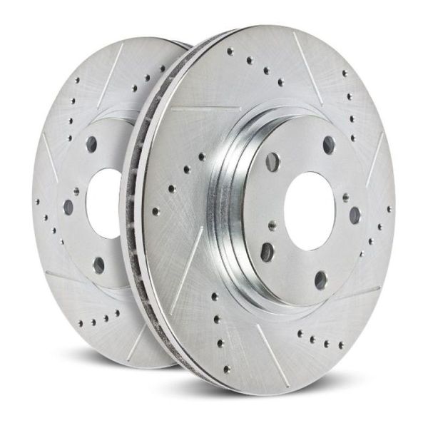 【USA在庫あり】 Power Stop 17-22 Ford F-550 Super Duty Rear Right Evolution Drilled & Slotted Rotor psbAR85190XR HD店