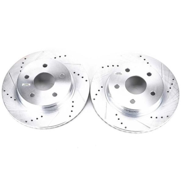 【USA在庫あり】 Power Stop 07-09 Chrysler Aspen Front Evolution Drilled & Slotted Rotors - Pair psbAR8750XPR HD店