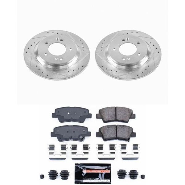 【USA在庫あり】 Power Stop 2015 Hyundai Sonata Rear Z23 Evolution Sport Brake Kit psbK6985 HD店