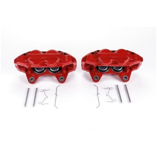 【USA在庫あり】 Power Stop 10-15 Lexus GX460 Front Red Calipers w/o Brackets - Pair psbS6278 HD店