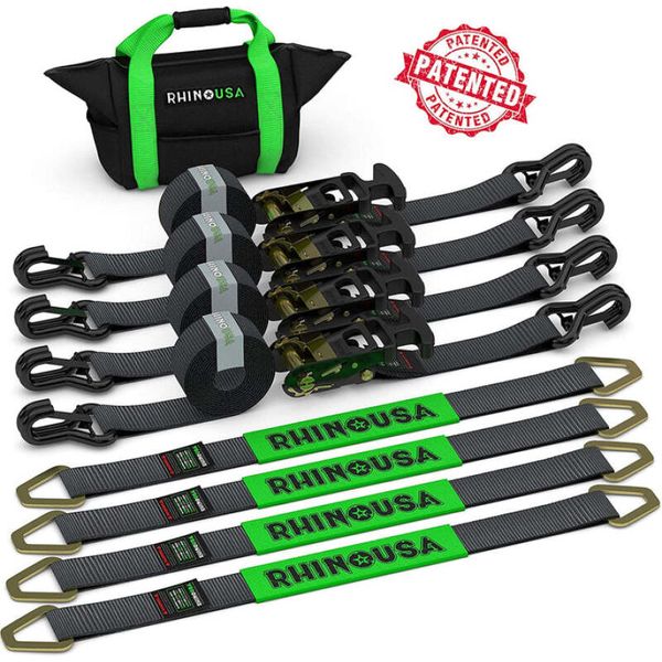 【USA在庫あり】 Rhino USA Heavy Duty Vehicle Tie Down Kit - Black rsa2IN-HDKIT HD店