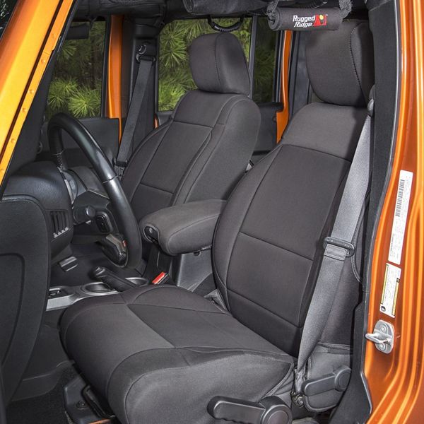 【USA在庫あり】 Rugged Ridge Seat Cover Kit Black 11-18 Jeep Wrangler JK 2dr rug13296.01 HD店