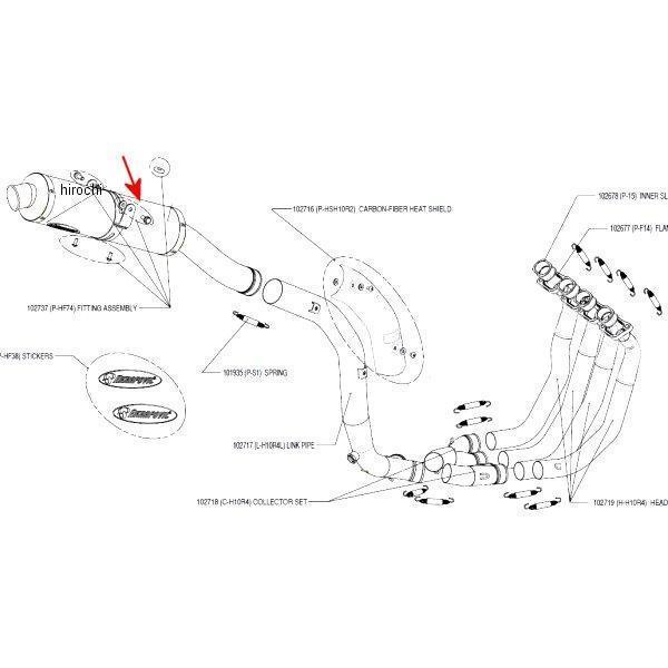 アクラポビッチ AKRAPOVIC リペアサイレンサー 04年-05年 CBR1000RR チタン M-H10R4-LTT HD店｜ヒロチー商事 ハーレー 店