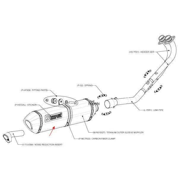 アクラポビッチ AKRAPOVIC リペアサイレンサー R-TYPE 52/450/69X48 T-MAX500 チタン M-R01502T HD店｜ヒロチー商事 ハーレー 店